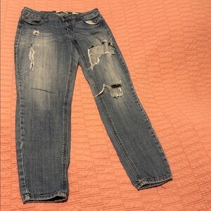 Eunina Light Blue Distressed Skinny Jeans